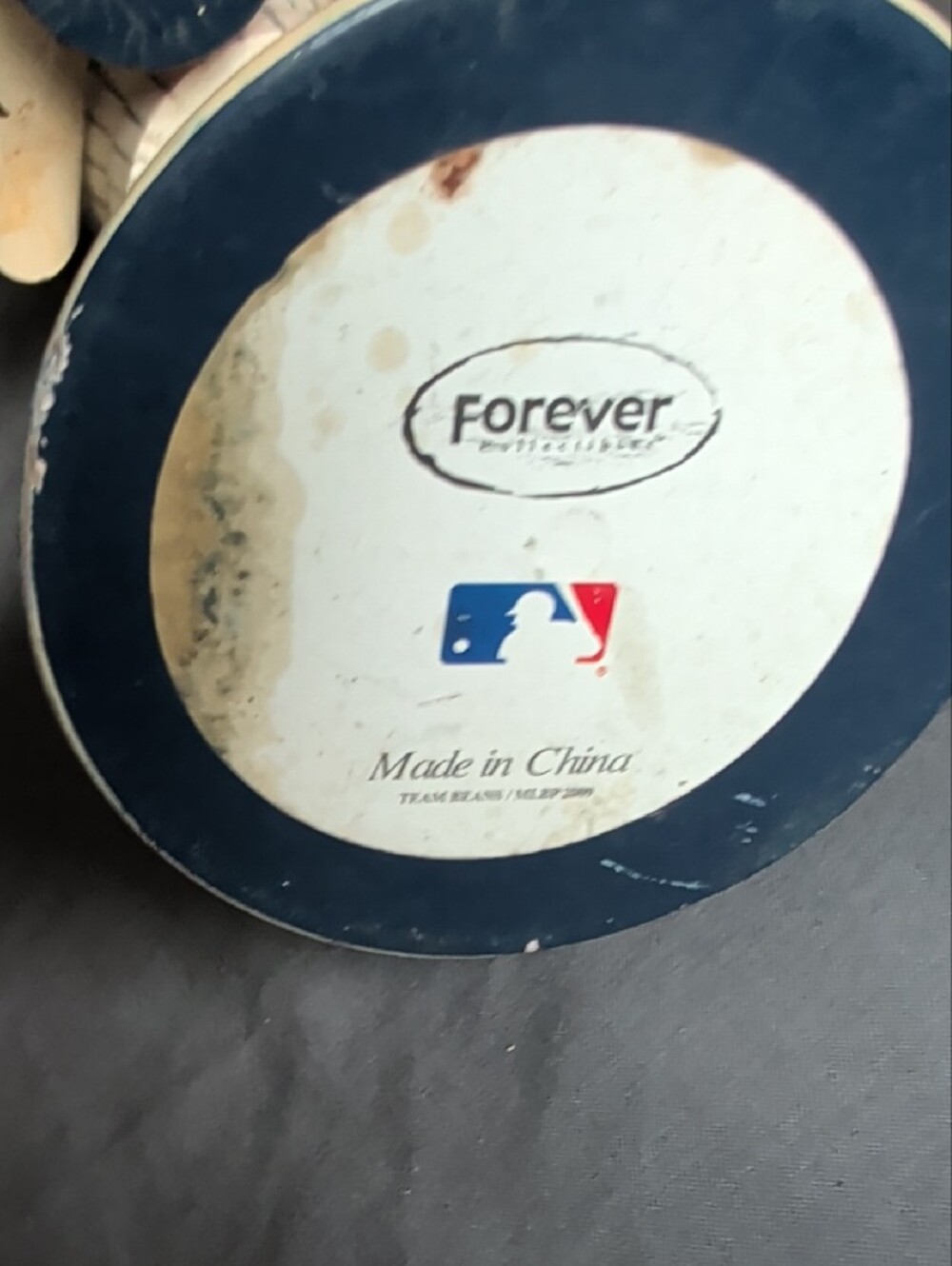 Forever Collectibles Round MLB Logo Display Tin - Navy & White Roughly 14 Inches - Picture 2 of 7